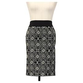 FALDA Monogram Jaguar LOUIS VUITTON de segunda mano impresión 1854 Negra LV Auth 132996M - Louis Vuitton