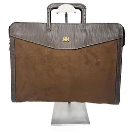 Borsa in lana e pelle Balenciaga vintage marrone