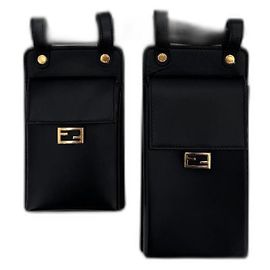 Bolso de cinturón Fendi de cuero negro