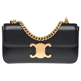 CELINE Triomphe Tasche aus schwarzem Leder - 102702 - Céline