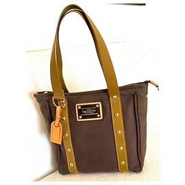Bolso Louis Vuitton Antigua MM Marrón Verde Lona