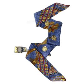 Gianni Versace Medusa Seidengürtel Blau