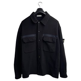 Stone Island Overshirt Jacke Schwarz Wolle XXL