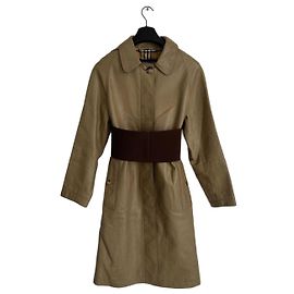 Abrigo Burberry Car Coat de piel de cordero camel