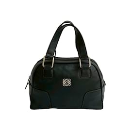 Sac Boston Mini en cuir noir Loewe