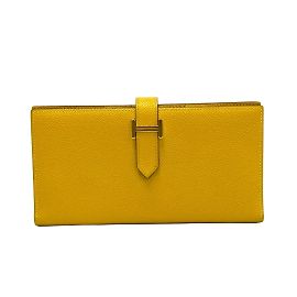 Cartera larga de cuero Soufflet Bearn de Hermès