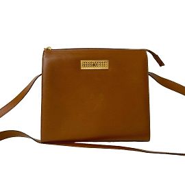 Borsa a spalla in pelle marrone Christian Dior