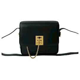 Céline Borsa a spalla in pelle di vitello nera Celine