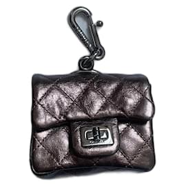 Clutch Chanel Mini 2.55 in pelle bronzo
