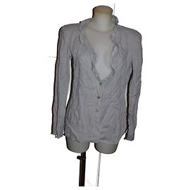 Giacca Armani in lino grigia taglia 42