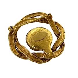 Spilla in perla finta placcata oro con motivo Coco Mark di Chanel