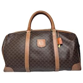 Céline Borsa da viaggio vintage Celine Paris Monogram Triomphe marrone