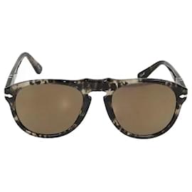 Persol Beige Schildpatt/Gold Spiegel Sonnenbrille