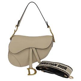 Borsa Saddle beige Christian Dior con tracolla regolabile