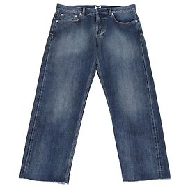 Christian Dior Blue Boyfriend Denim Frayed Edge Jeans