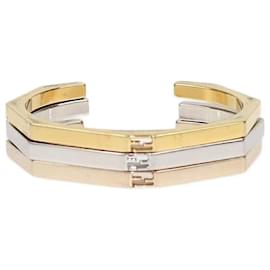 Conjunto de 3 pulseras abiertas bicolor Baguette Fendi