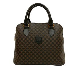 Céline CELINE Macadam Blason Pattern Logo Leather Handbag/Boston Bag