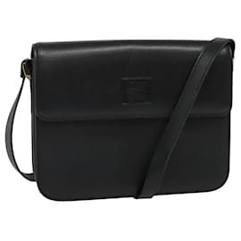 Autre Marque Borsa a Spalla Burberrys in Pelle Nera e Oro Auth ep9991