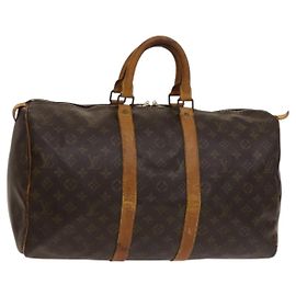 LOUIS VUITTON Monogram Keepall 45 Boston Bag M41428 LV Auth 135596