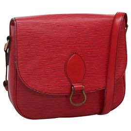 LOUIS VUITTON Borsa a Spalla Epi Saint Cloud GM Rossa M52197 LV Auth 135874