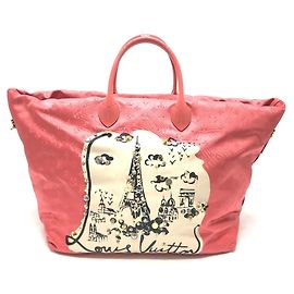 Borsa tote in nylon rosa Louis Vuitton
