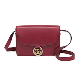Borsa a spalla in pelle Gucci GG Marmont Double G 589474 per donna