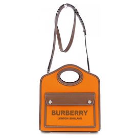 Borsa a mano arancione Burberry