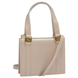 Borsa a mano in pelle Salvatore Ferragamo Vala 2 in 1 Rosa Oro Auth 136148