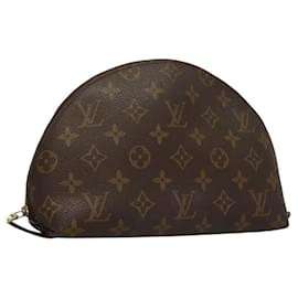 LOUIS VUITTON Neceser Demi Ronde Monogram Cosmético M47520 LV Auth 136089