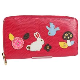 Langer Zippy Geldbeutel Epi Louis Vuitton Rosa M62609 LV Auth 135440M