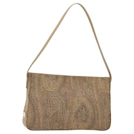 ETRO Paisley Shoulder Bag Canvas Beige Auth am8806 - Etro