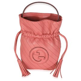 Borsa a secchiello Blondie in pelle di vitello rosa Gucci