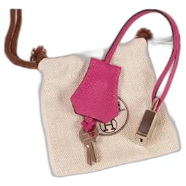 Hermès Hermes Clochette PHW Rosa Schlüssel