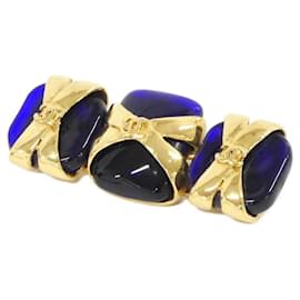 Chanel Blau und Gold Brosche