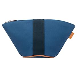 Hermès Blaue Mini Toile Palmyre Tasche