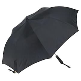 CHANEL Folding Umbrella & Umbrella case Nylon Black CC Auth 132558 - Chanel
