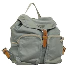 Zaino PRADA in nylon azzurro chiaro argento autentico 134383 - Prada