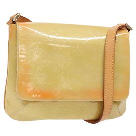 LOUIS VUITTON Monogram Vernis Thompson Street Bag Beige M91301 LV Auth 137030