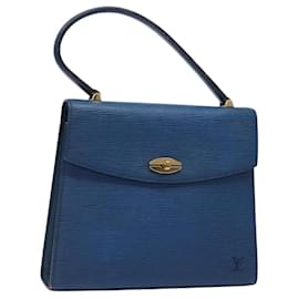 LOUIS VUITTON Borsa a Mano Epi Malesherbes Blu M52375 LV Auth 136983
