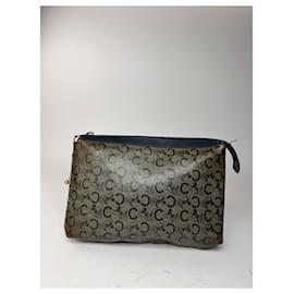 Céline Clutch in pelle monogramma macadam vintage Celine grigio navy