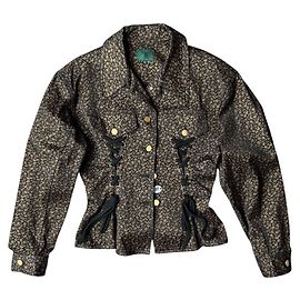 Jean Paul Gaultier Korsettjacke Braun Baumwolle