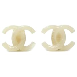 Chanel Elfenbein Clip-Ohrringe