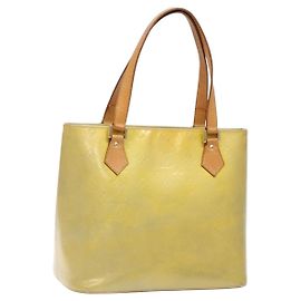 LOUIS VUITTON Borsa a Mano Houston Monogram Vernis Grigio M91053 LV Auth BA4451