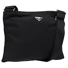 Borsa a Spalla PRADA in Nylon Nero Argento Autentica ar13740