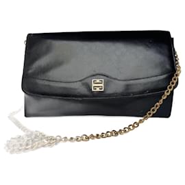 Borsa in pelle verniciata 4G vintage Givenchy nera