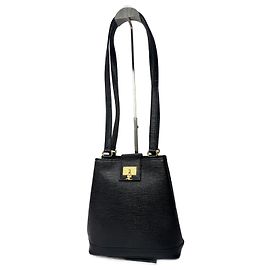 Borsa in pelle vintage Courreges Paris nera