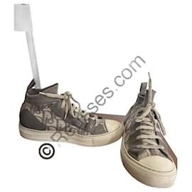 Sneaker in pelle walk 'n' Dior grigie