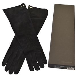 Dsquared2 Gants longs en daim noir Dsquared² – Fabriqués en Italie – Taille M - livrés avec la boîte