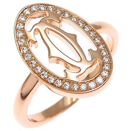 Cartier #50 Doppel-C Damenring aus Roségold