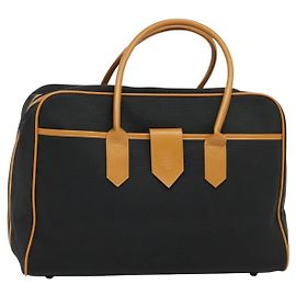 Bolso Boston de cuero PVC negro Auth am8817 de SAINT LAURENT